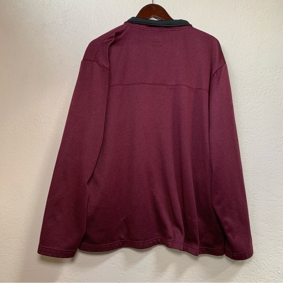 Men's Callaway 1/4 Zip Pullover Sweatshirt XL Maroon Polyester Golf Golfer - Picture 4 of 11